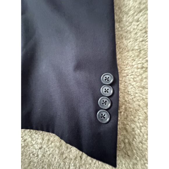 SOCIETY BRAND LTD HARTMARX Men's Black Stripe 48R Blazer Jacket Sport Coat EUC - Picture 4 of 10